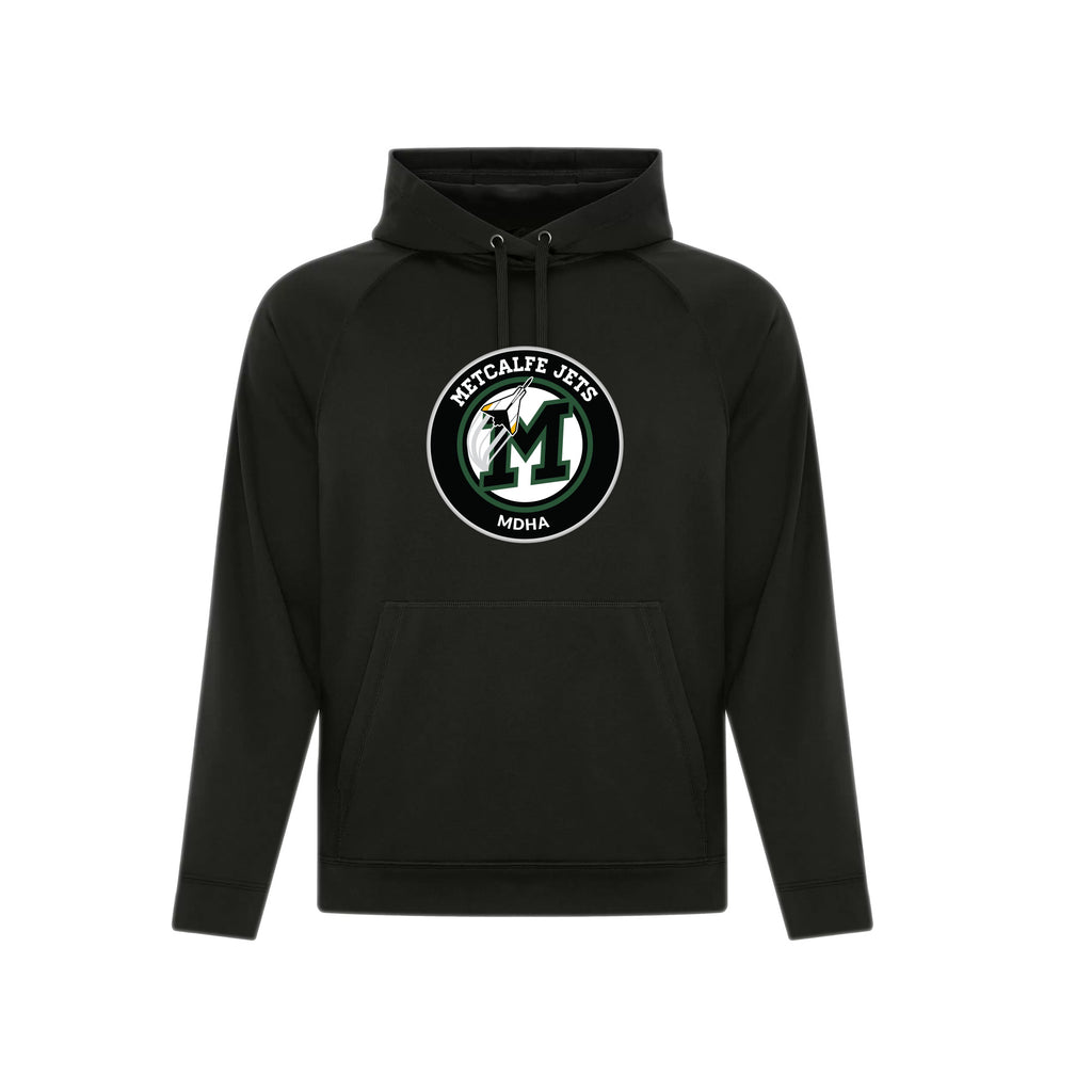 METCALFE JETS - Twill Logo Performance Hoodie