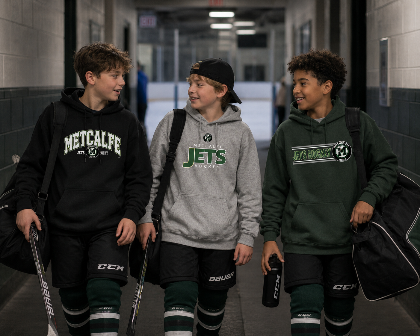 METCALFE JETS - Cotton Hoodie with Pocket (Rinkside)