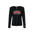 A black long-sleeve t-shirt with a 'Nepean Girls Hockey Wildcats Est. 1978' graphic on the chest, displayed on a clean white background.