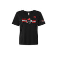 A black short-sleeve t-shirt with a hockey graphic on the chest featuring the Wildcats logo and the text 'Wildcats Hockey' along with the number '21'.