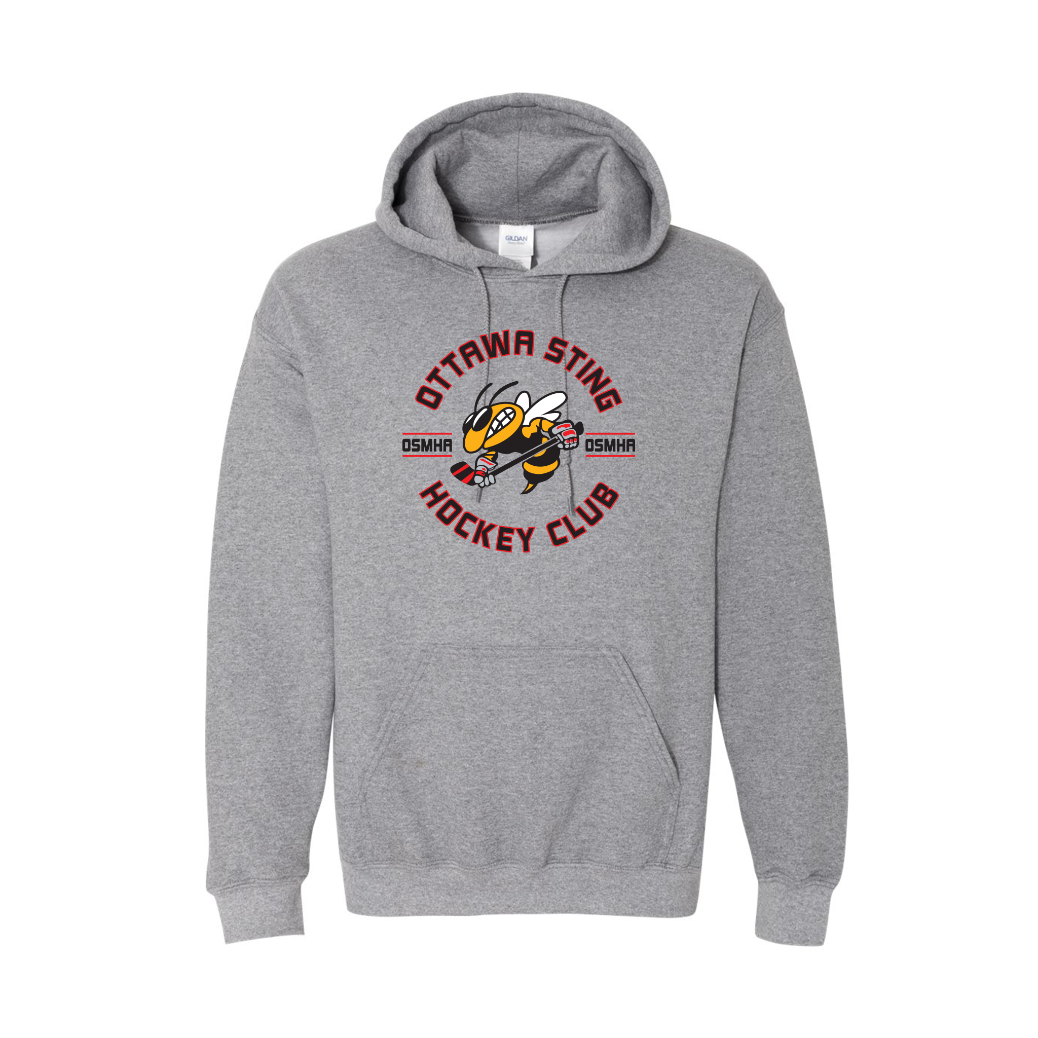 OTTAWA STING - Centre Ice Cotton Hoodie with Pocket - grey