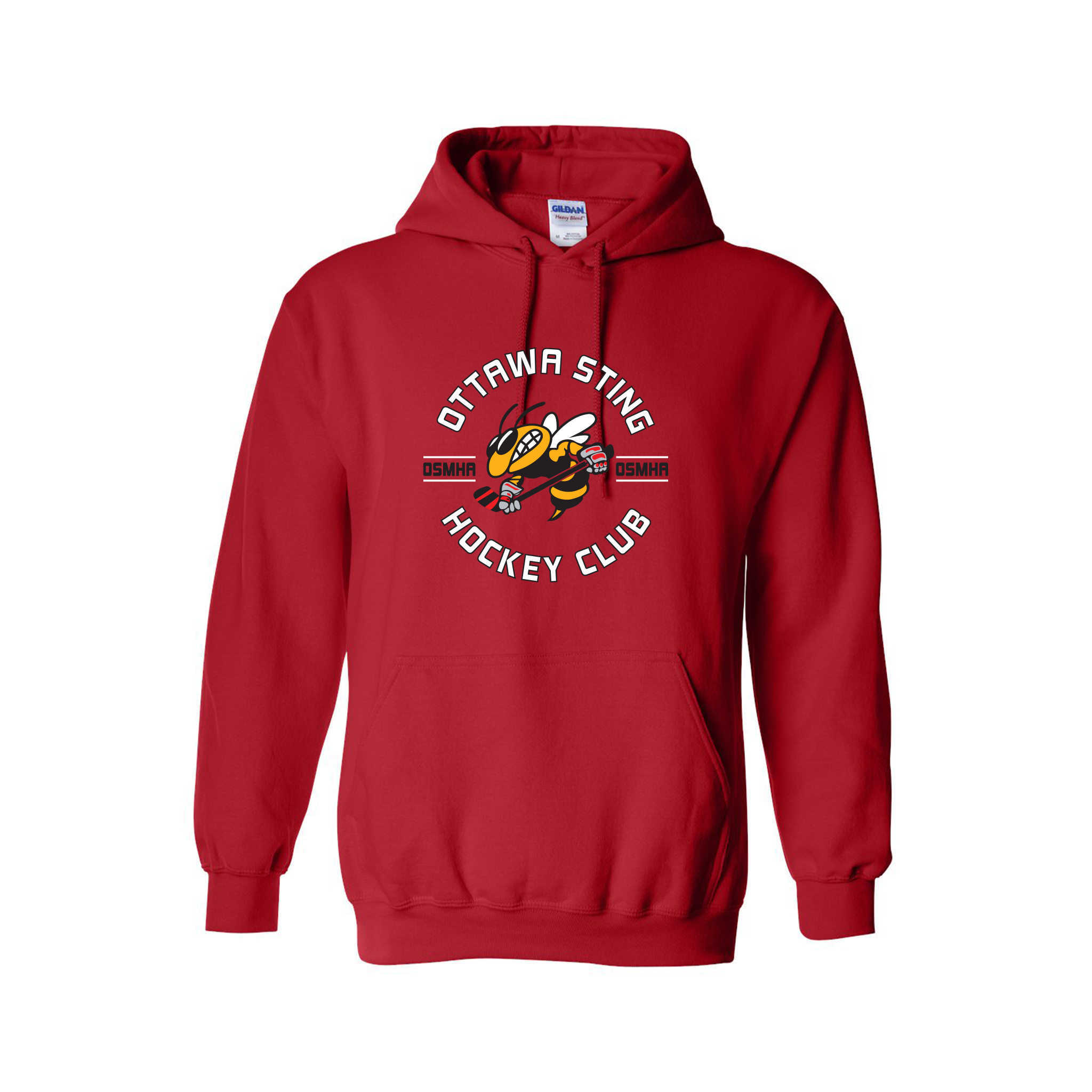 OTTAWA STING - Centre Ice Cotton Hoodie with Pocket - red
