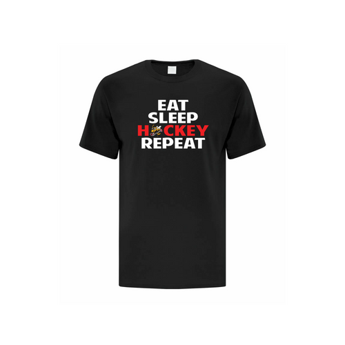 OTTAWA STING - Eat, Sleep, Hockey, Repeat Cotton T-shirt - black