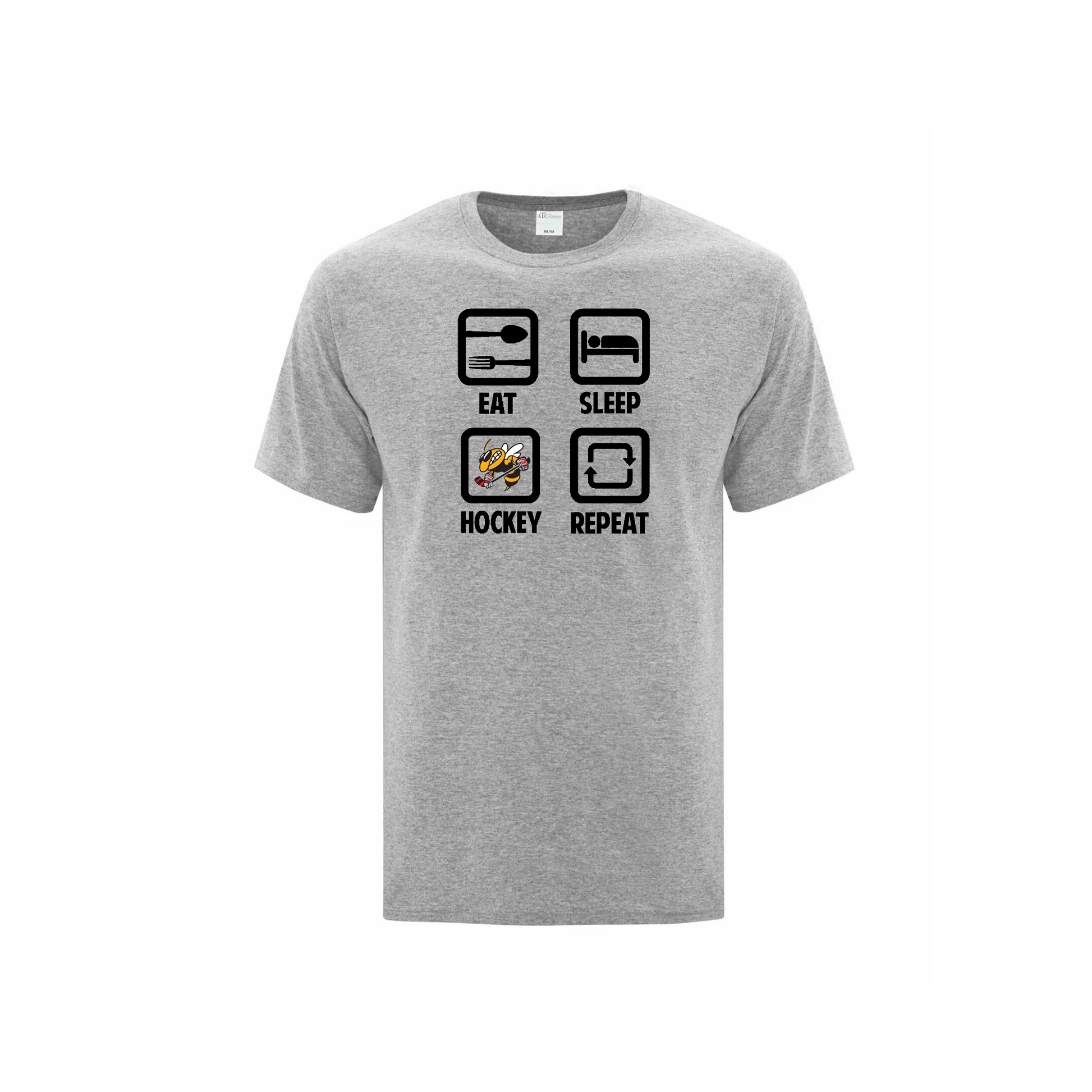 OTTAWA STING - Eat, Sleep, Hockey, Repeat Icon Cotton T-shirt - grey