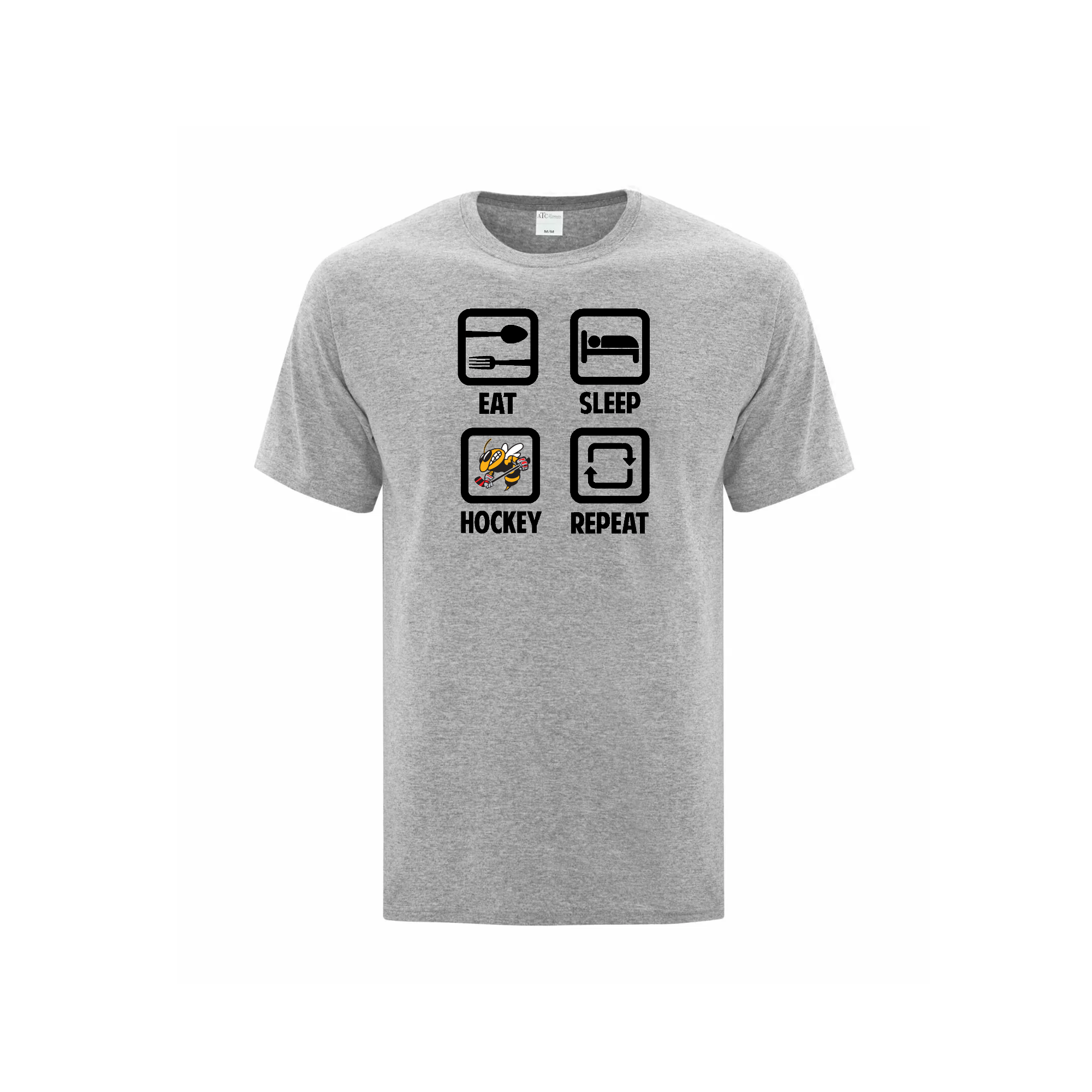 OTTAWA STING - Eat, Sleep, Hockey, Repeat Icon Cotton T-shirt - grey