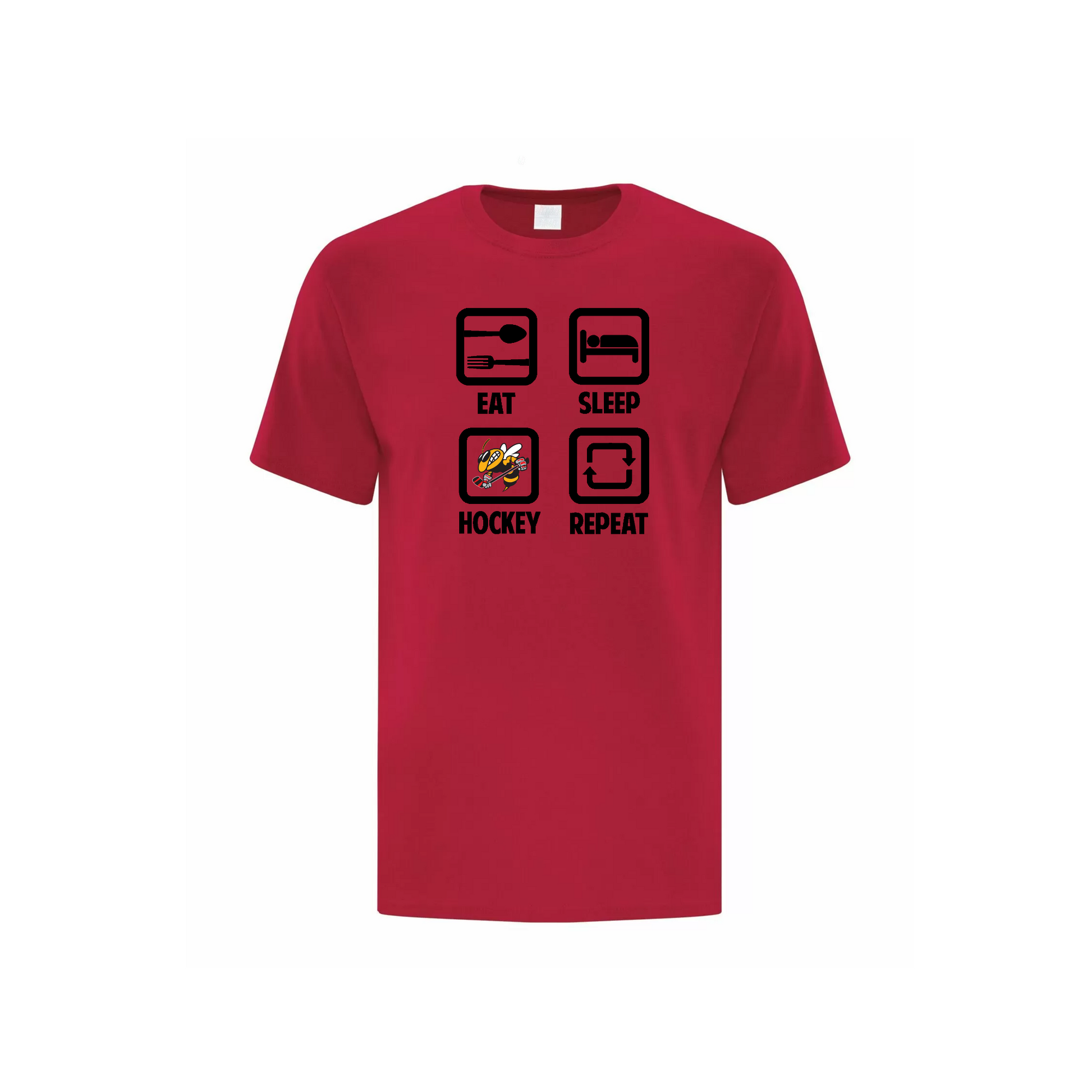 OTTAWA STING - Eat, Sleep, Hockey, Repeat Icon Cotton T-shirt - red
