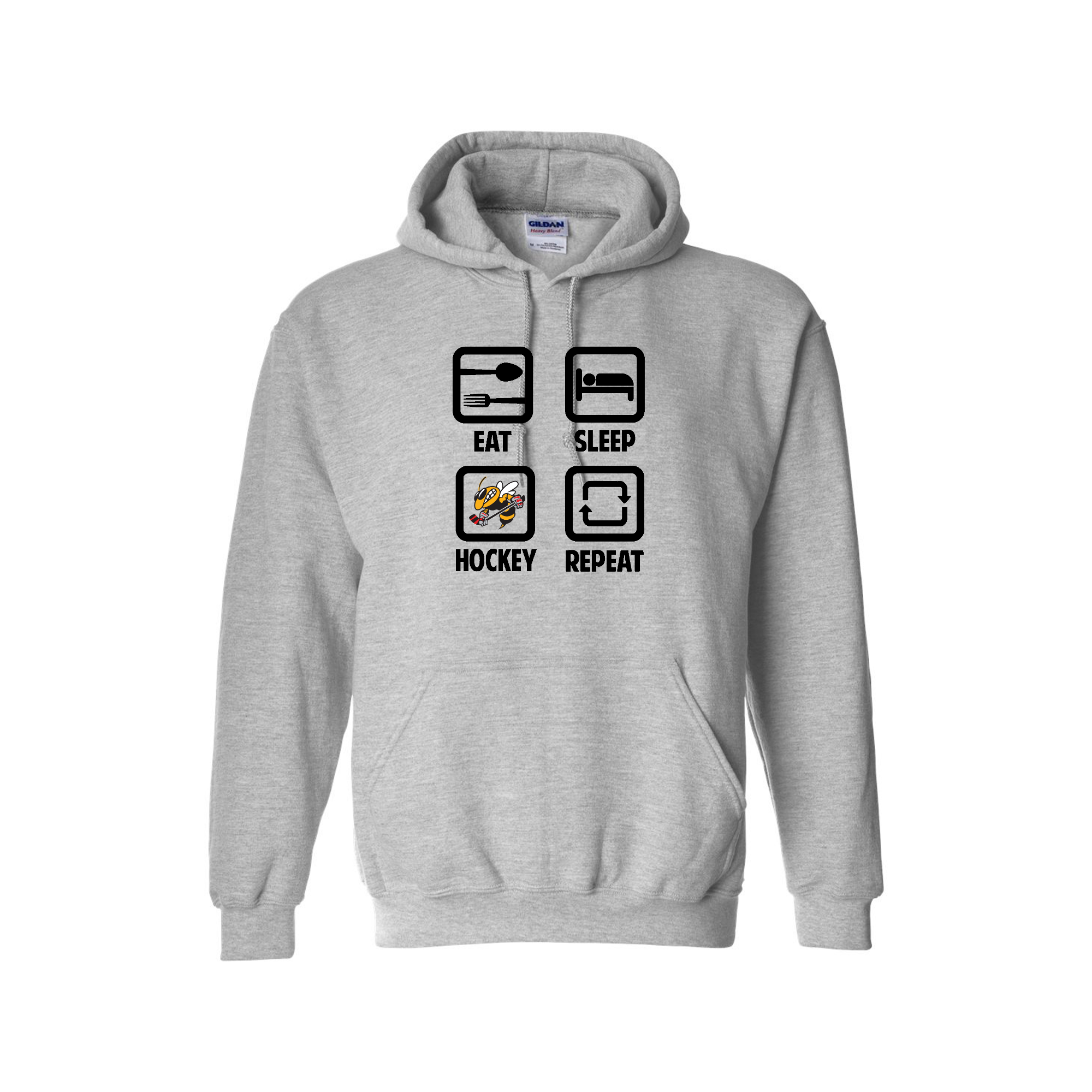 OTTAWA STING - Eat, Sleep, Hockey, Repeat Icon Hooded Sweatshirts - grey