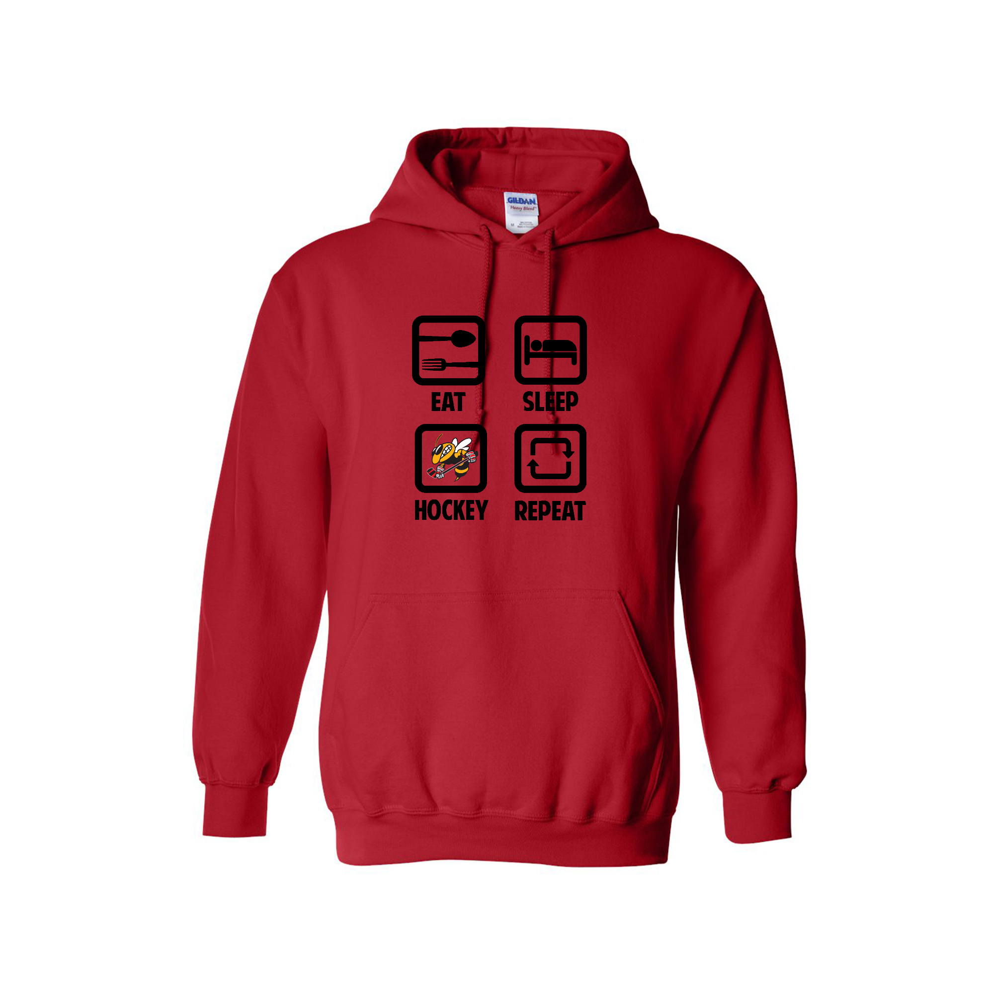 OTTAWA STING - Eat, Sleep, Hockey, Repeat Icon Hooded Sweatshirts - red