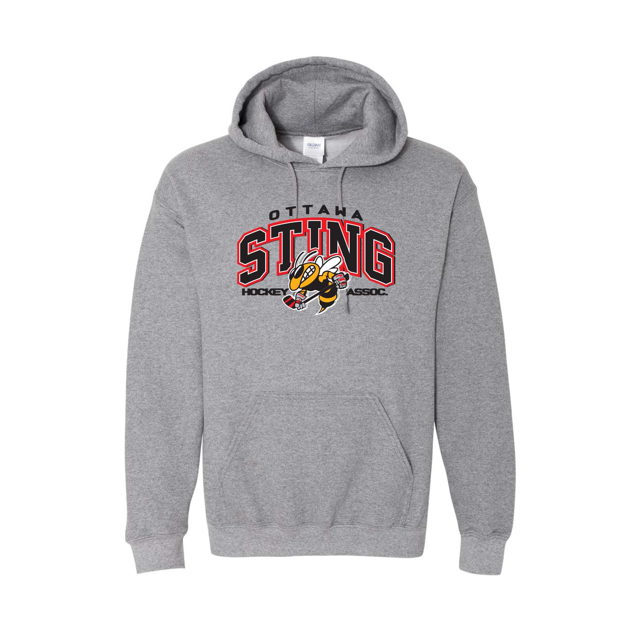 OTTAWA STING - Locker Room Cotton Hoodie with Pocket - grey