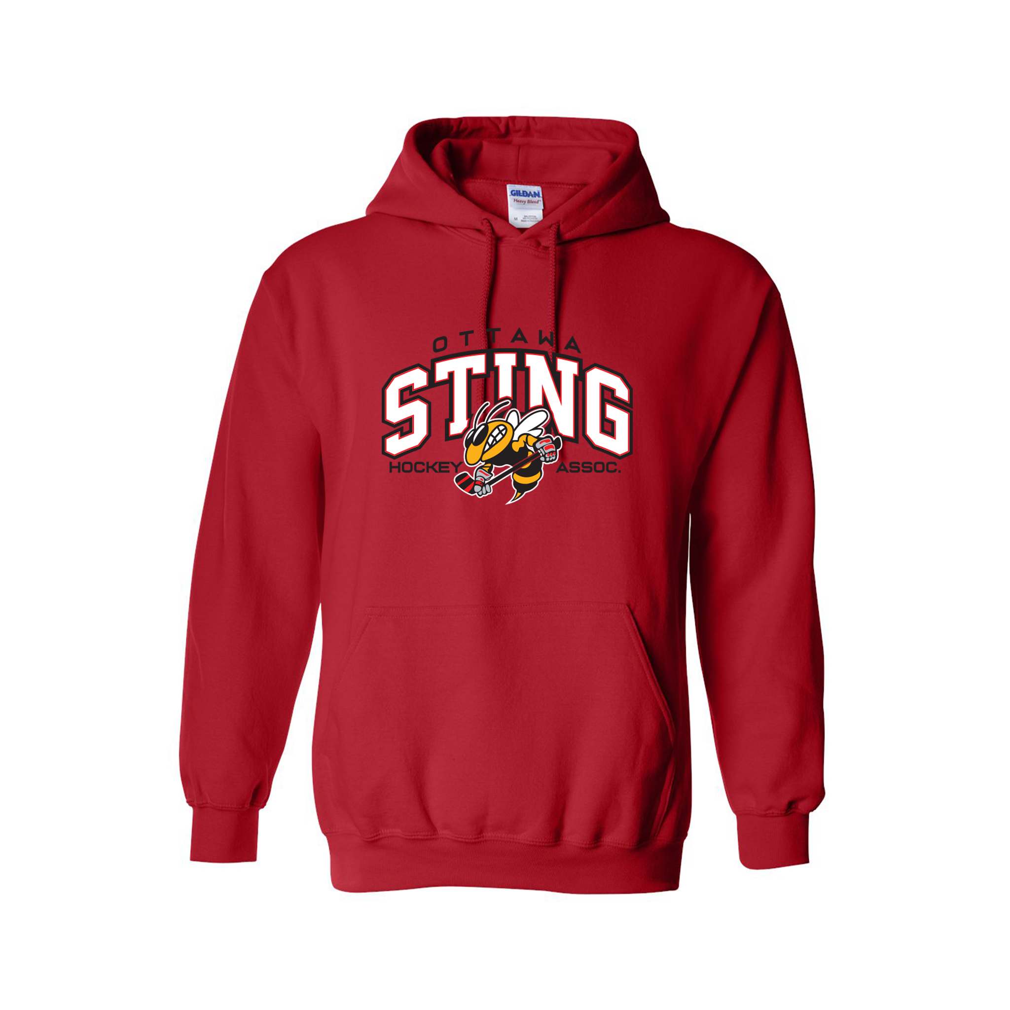 OTTAWA STING - Locker Room Cotton Hoodie with Pocket - red