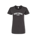 A grey t-shirt with 'PRINCE EDWARD ISLAND' printed in white text on the chest.