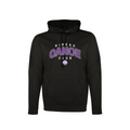 Black hoodie with 'Rideau Canoe Club' text and logo on a white background