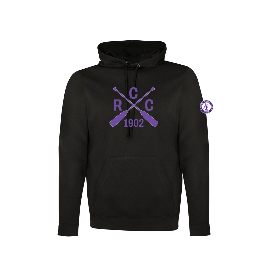 RIDEAU CANOE CLUB - Performance Hoodie with Pocket (Paddle Monogram)