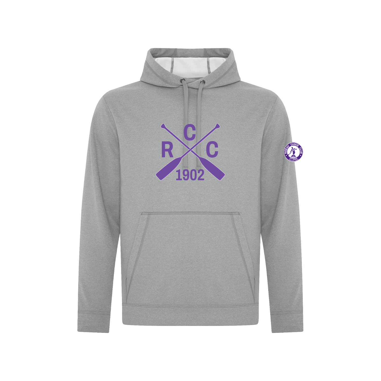 RIDEAU CANOE CLUB - Performance Hoodie with Pocket (Paddle Monogram)