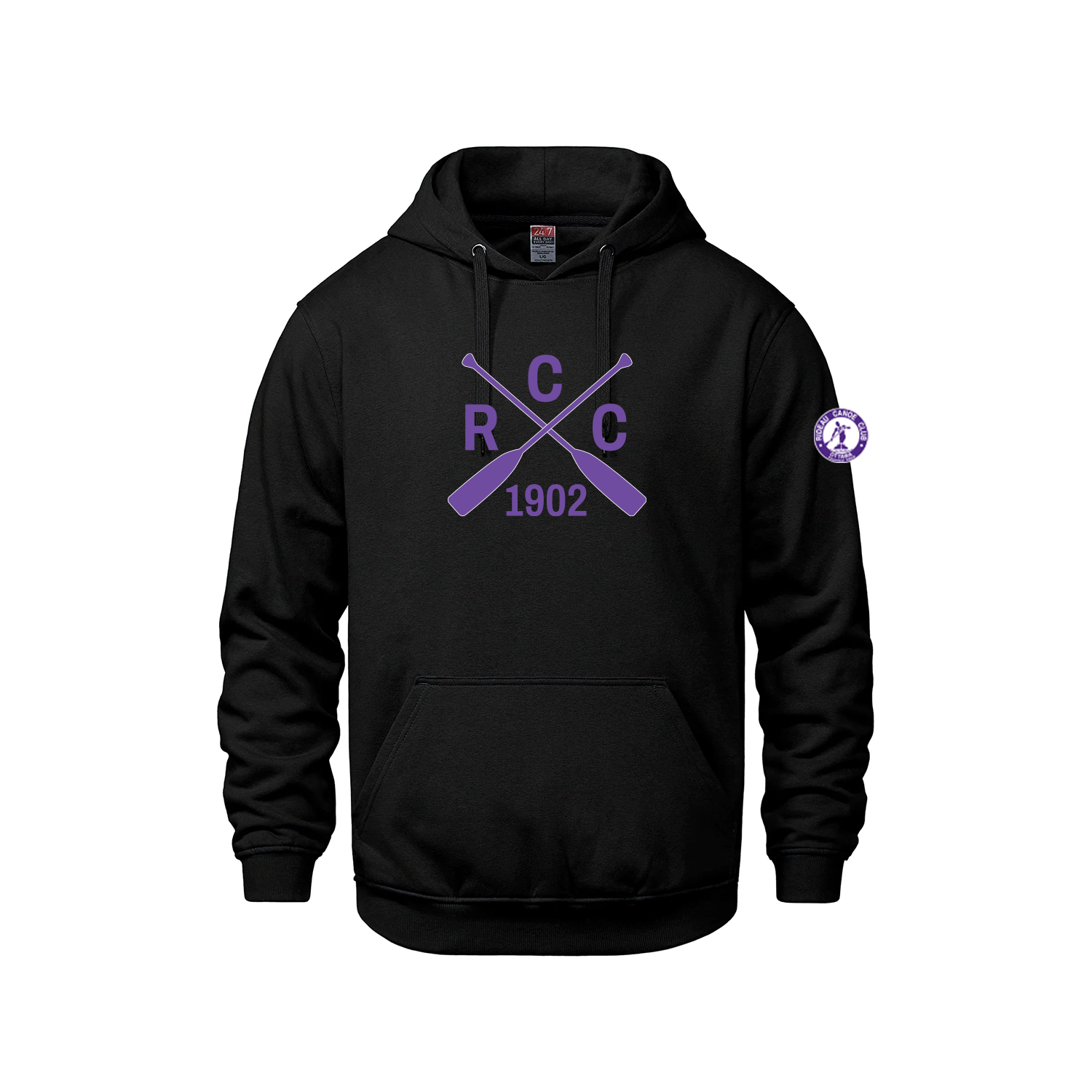 RIDEAU CANOE CLUB - Cotton Hoodie with Pocket (Paddle Monogram)
