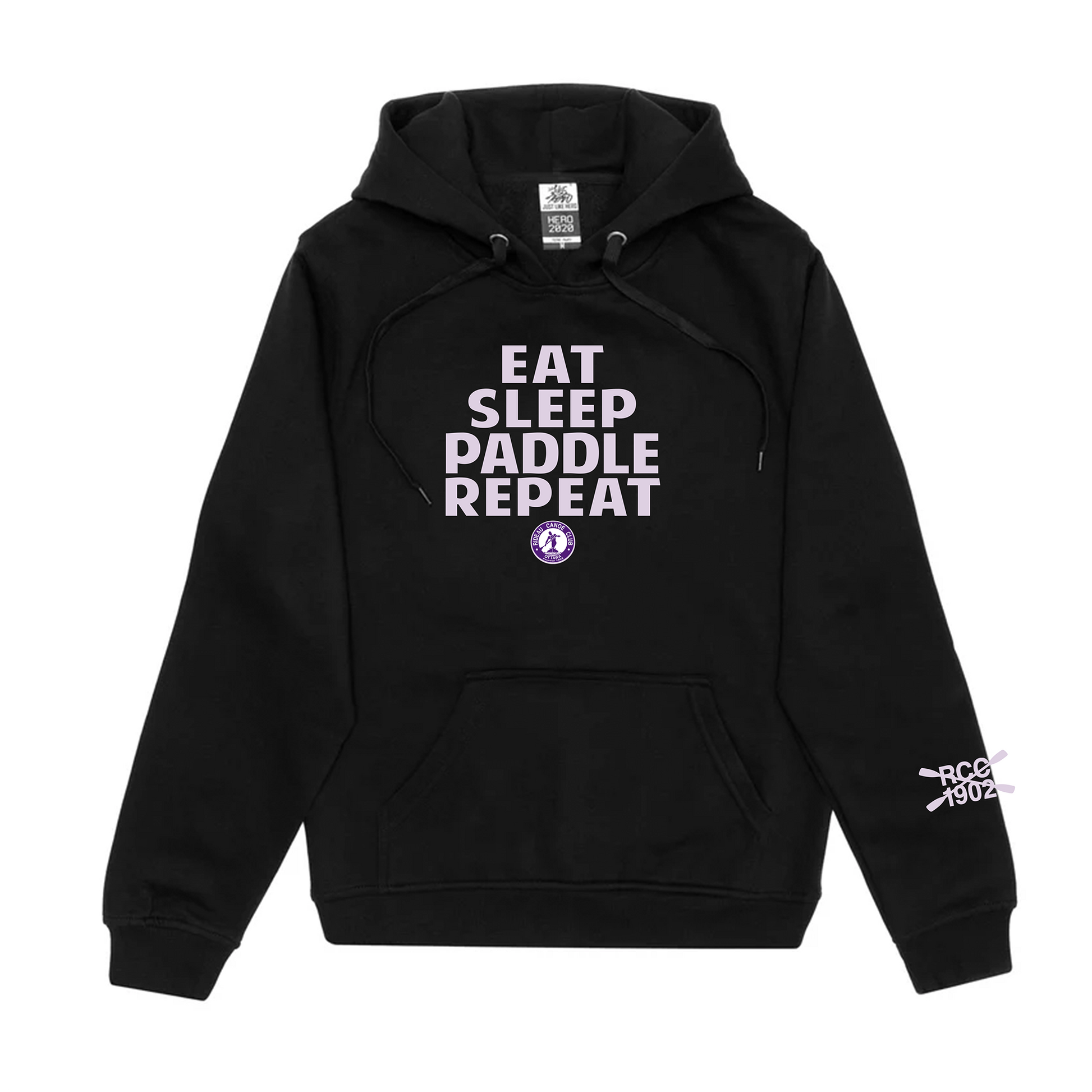 RIDEAU CANOE CLUB - Eat, Sleep, Paddle, Repeat Hoodie Sweatshirt - black
