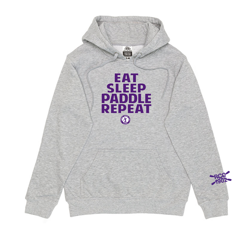 RIDEAU CANOE CLUB - Eat, Sleep, Paddle, Repeat Hoodie Sweatshirt grey