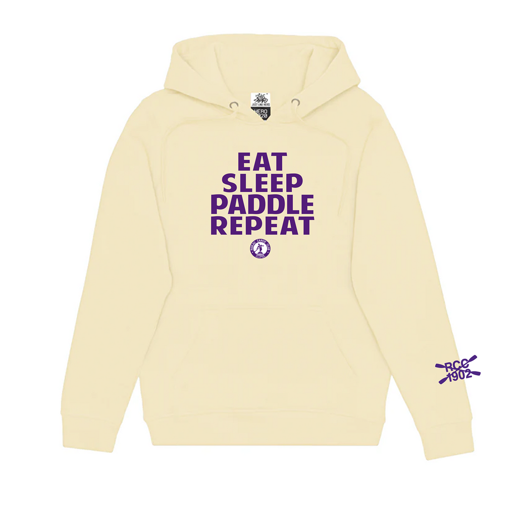 RIDEAU CANOE CLUB - Eat, Sleep, Paddle, Repeat Hoodie Sweatshirt ivory