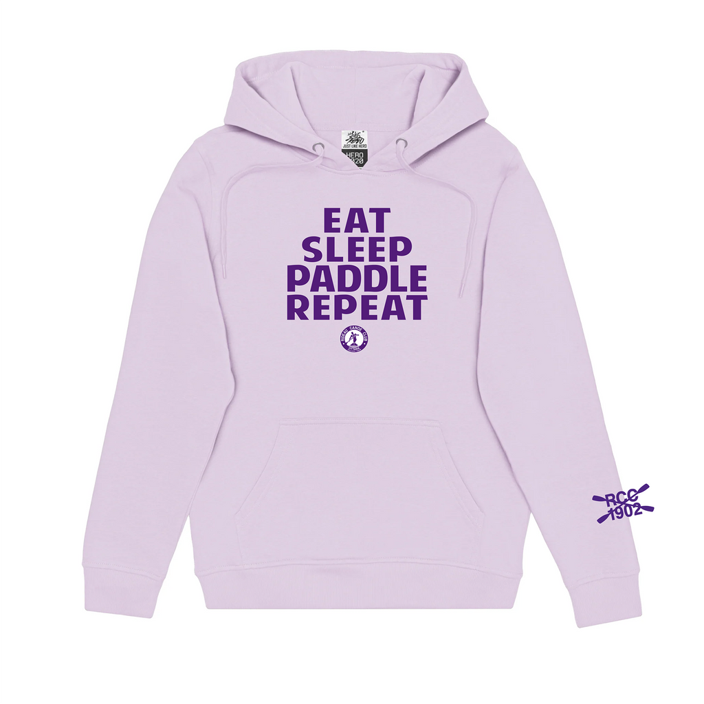 RIDEAU CANOE CLUB - Eat, Sleep, Paddle, Repeat Hoodie Sweatshirt- lavender