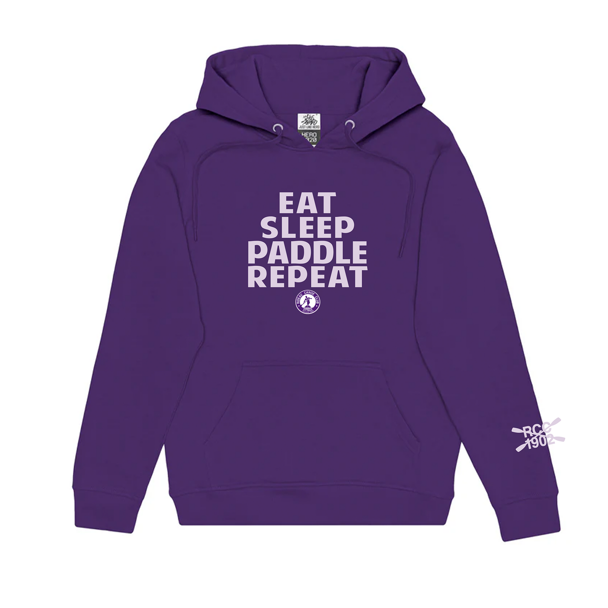 RIDEAU CANOE CLUB - Eat, Sleep, Paddle, Repeat Hoodie Sweatshirt - purple