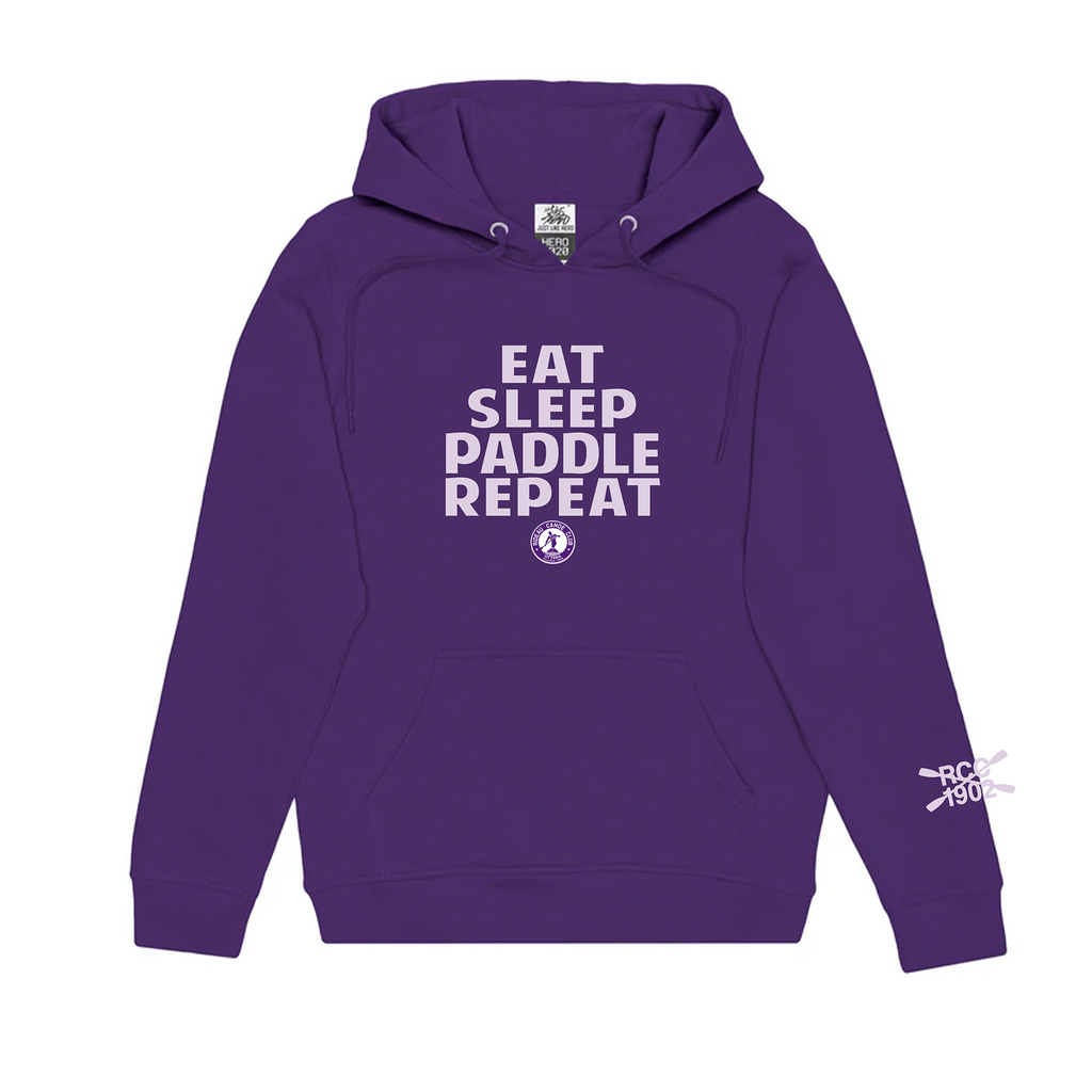RIDEAU CANOE CLUB - Eat, Sleep, Paddle, Repeat Hoodie Sweatshirt - purple
