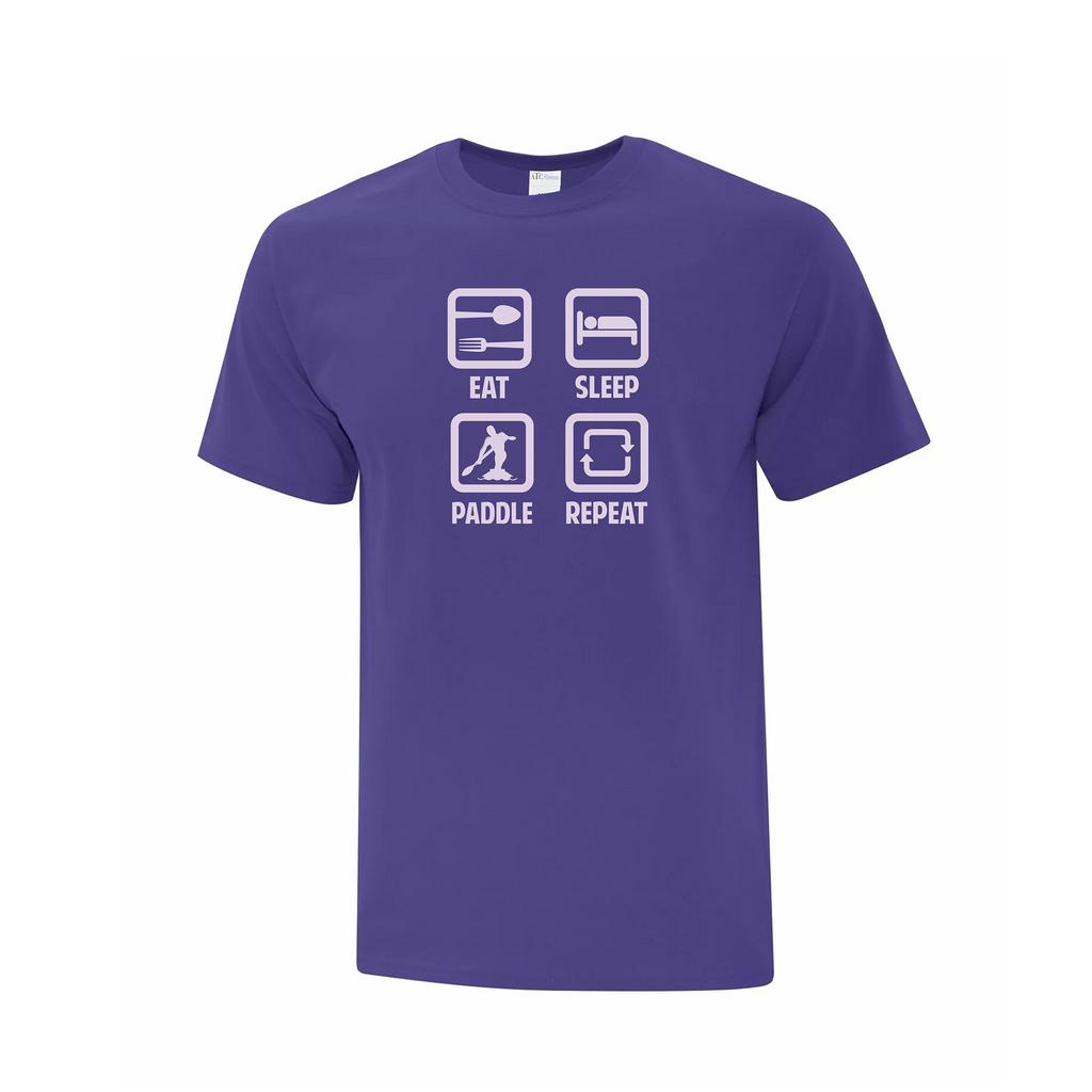 RIDEAU CANOE CLUB - Eat, Sleep, Paddle, Repeat Icon T-Shirt (Unisex & Youth)