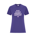 RIDEAU CANOE CLUB - Eat, Sleep, Paddle, Repeat T-Shirt (Ladies) - purple