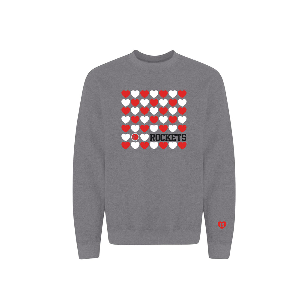 ROCKETS - Crewneck Sweatshirt (🖤❤️🤍)