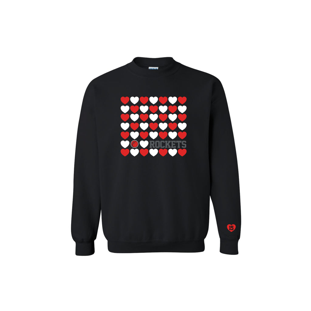 ROCKETS - Crewneck Sweatshirt (🖤❤️🤍)