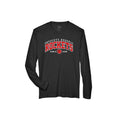 A black long-sleeve t-shirt with a red and white graphic on the chest reading 'Prescott Russell Rockets Since 1988' on a plain white background.