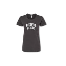Load image into Gallery viewer, A gray t-shirt with the text &#39;ROTHWELL HEIGHTS&#39; arched across the chest in white.
