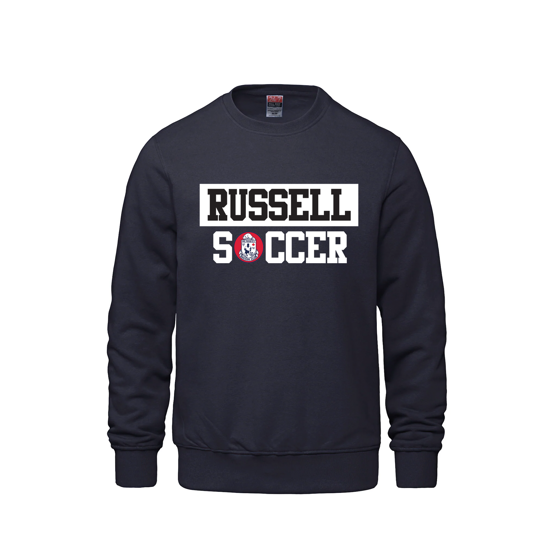 RUSSELL SOCCER CLUB - Crewneck (Large Logo)