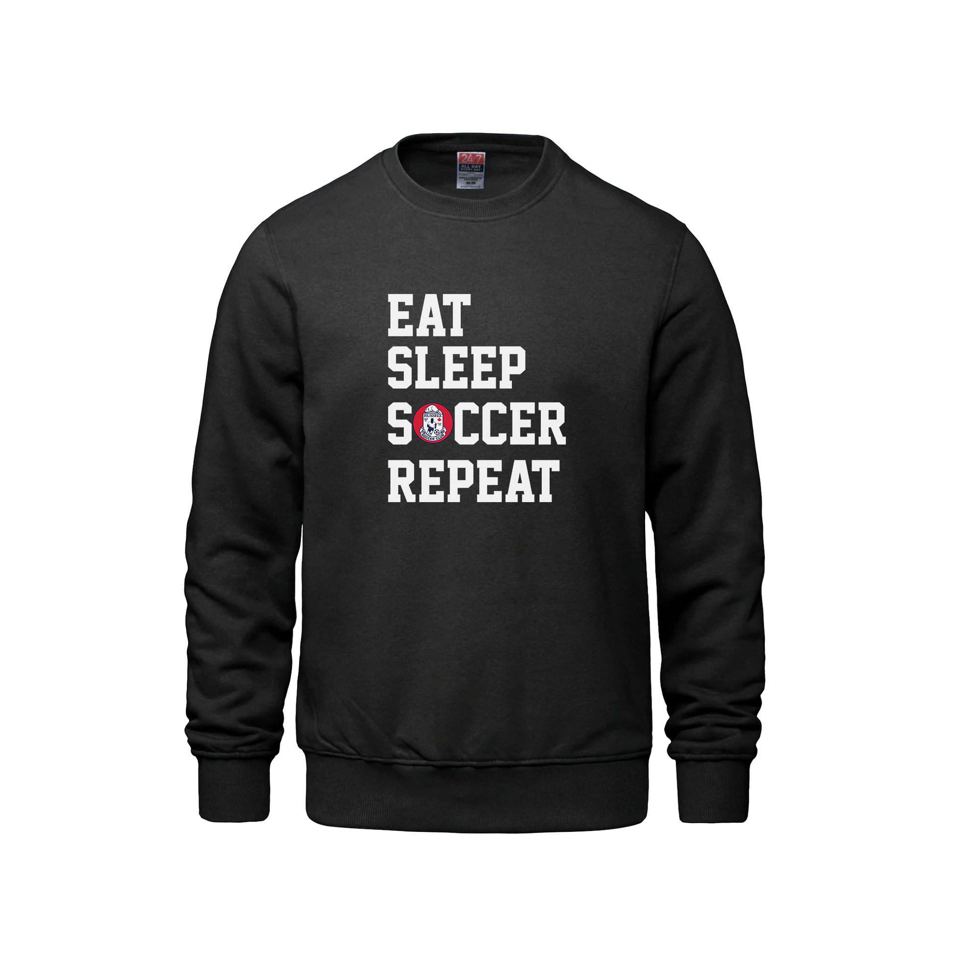 RUSSELL SOCCER CLUB - Crewneck (Eat, Sleep, Soccer, Repeat)