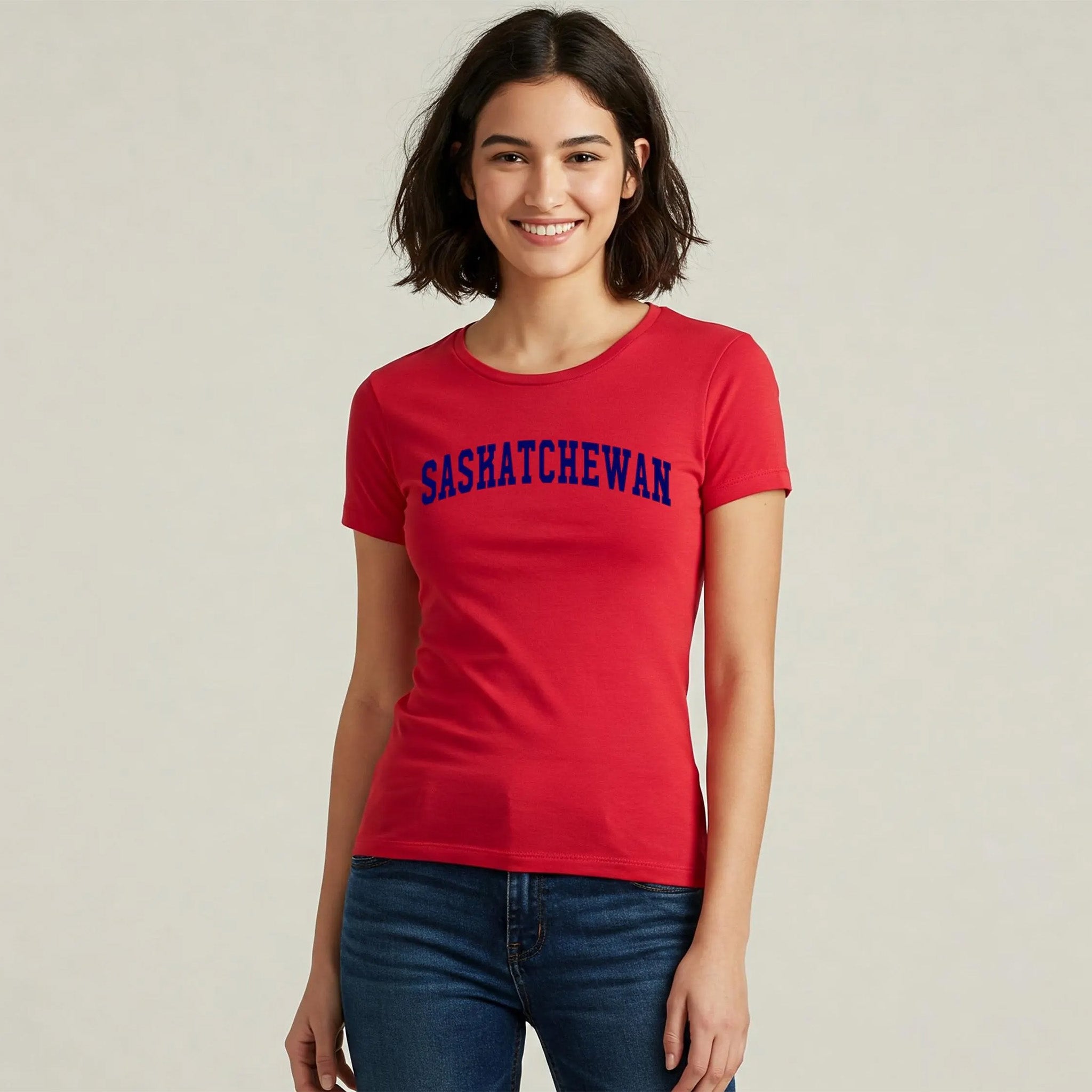 SASKATCHEWAN - T-shirt (Women's ) - red