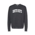 A gray crewneck sweatshirt with 'SOUTH KEYS' printed in bold letters across the chest.