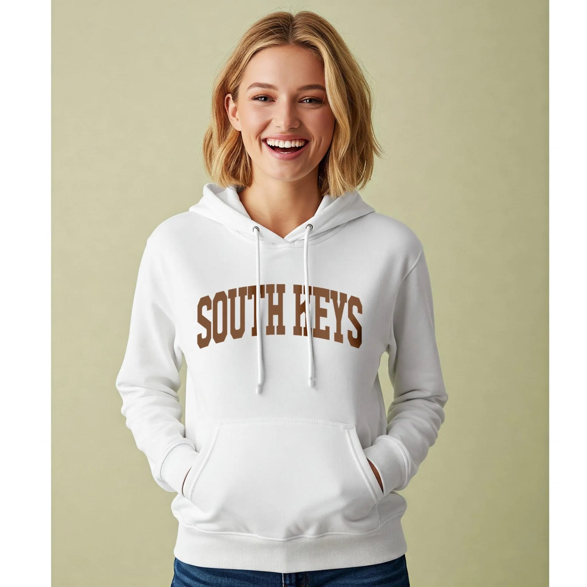 SOUTH KEYS - Crewneck & Hoodie - white