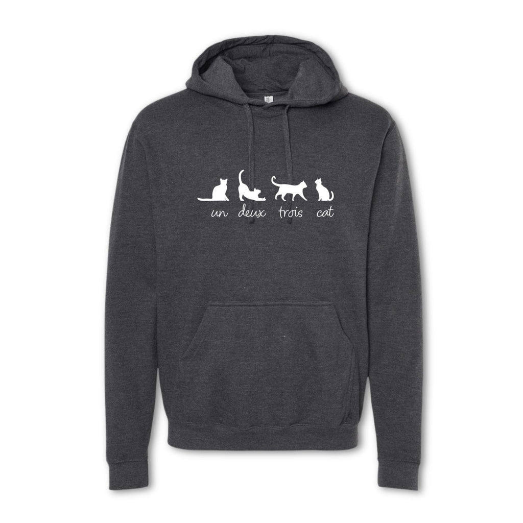 UN DEUX TROIS CAT Sweatshirt - Cat Lover Hoodie - grey