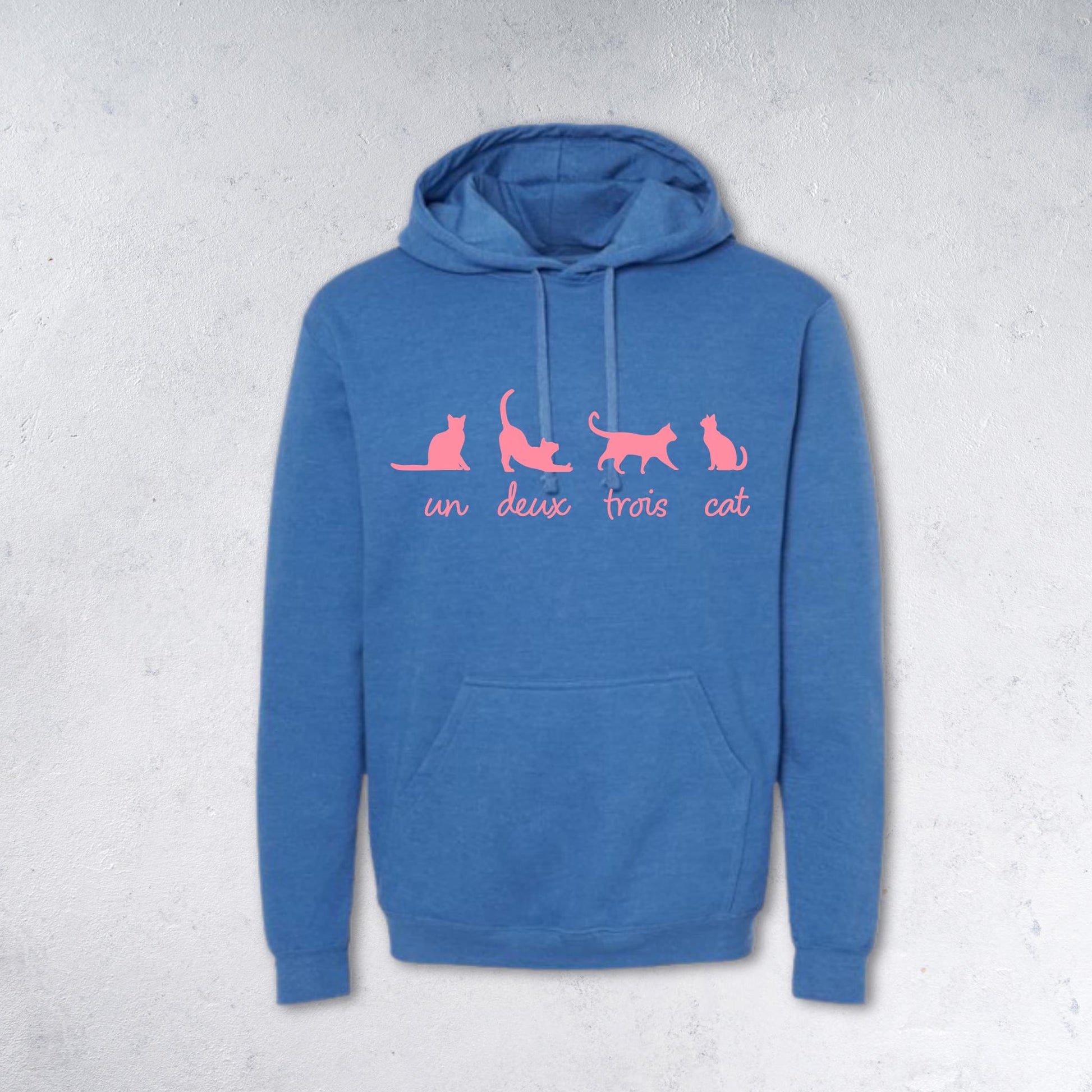 UN DEUX TROIS CAT Sweatshirt - Cat Lover Hoodie - blue