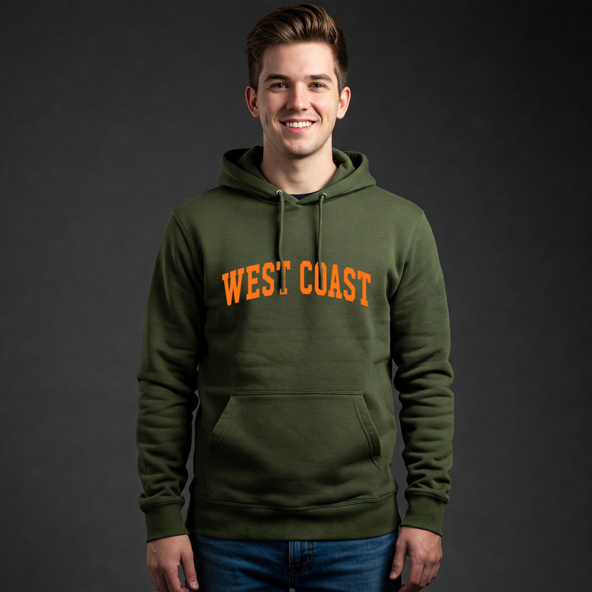 WEST COAST - Crewneck & Hoodie - military