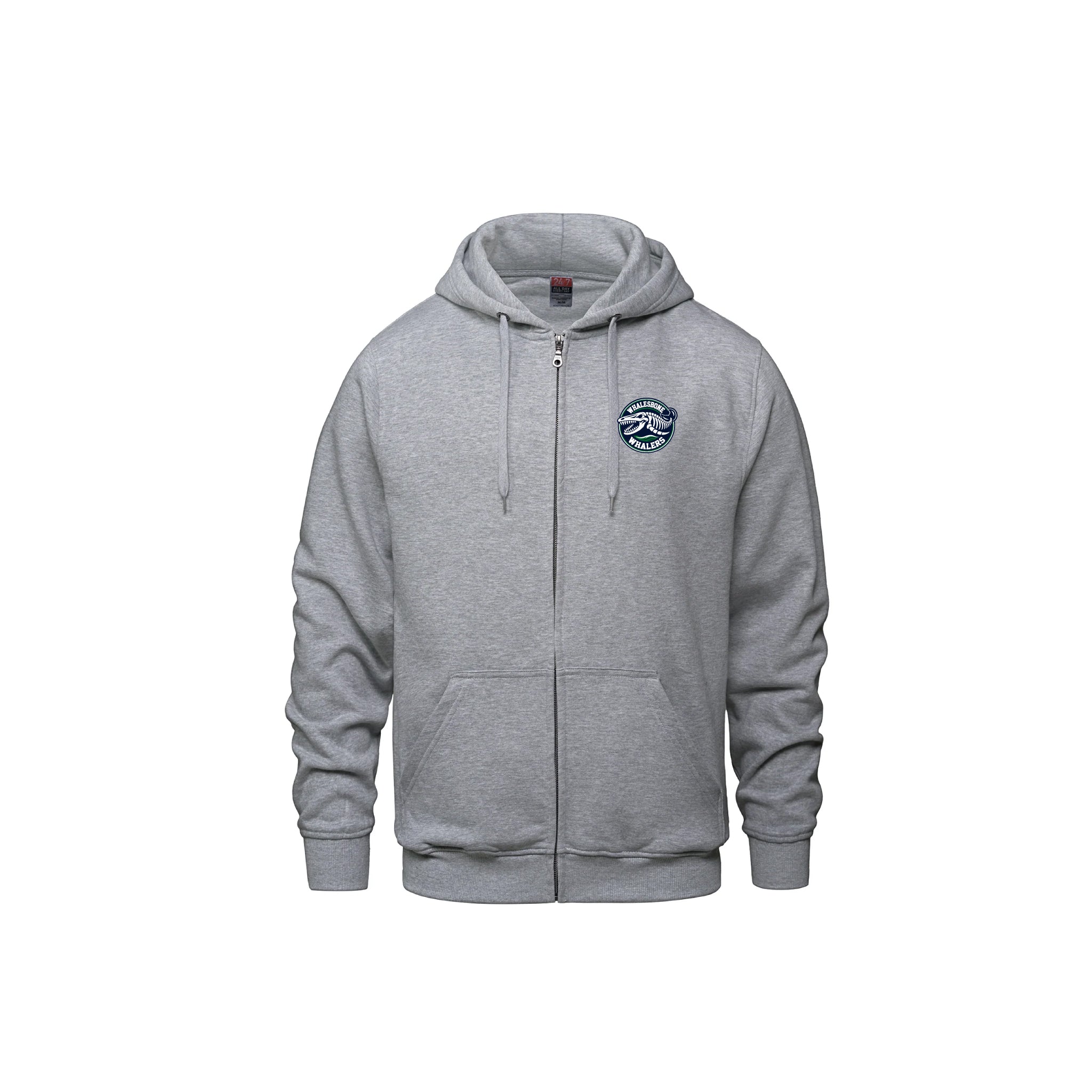 WHALESBONE WHALERS - Embroidered Full Zip Hoodie