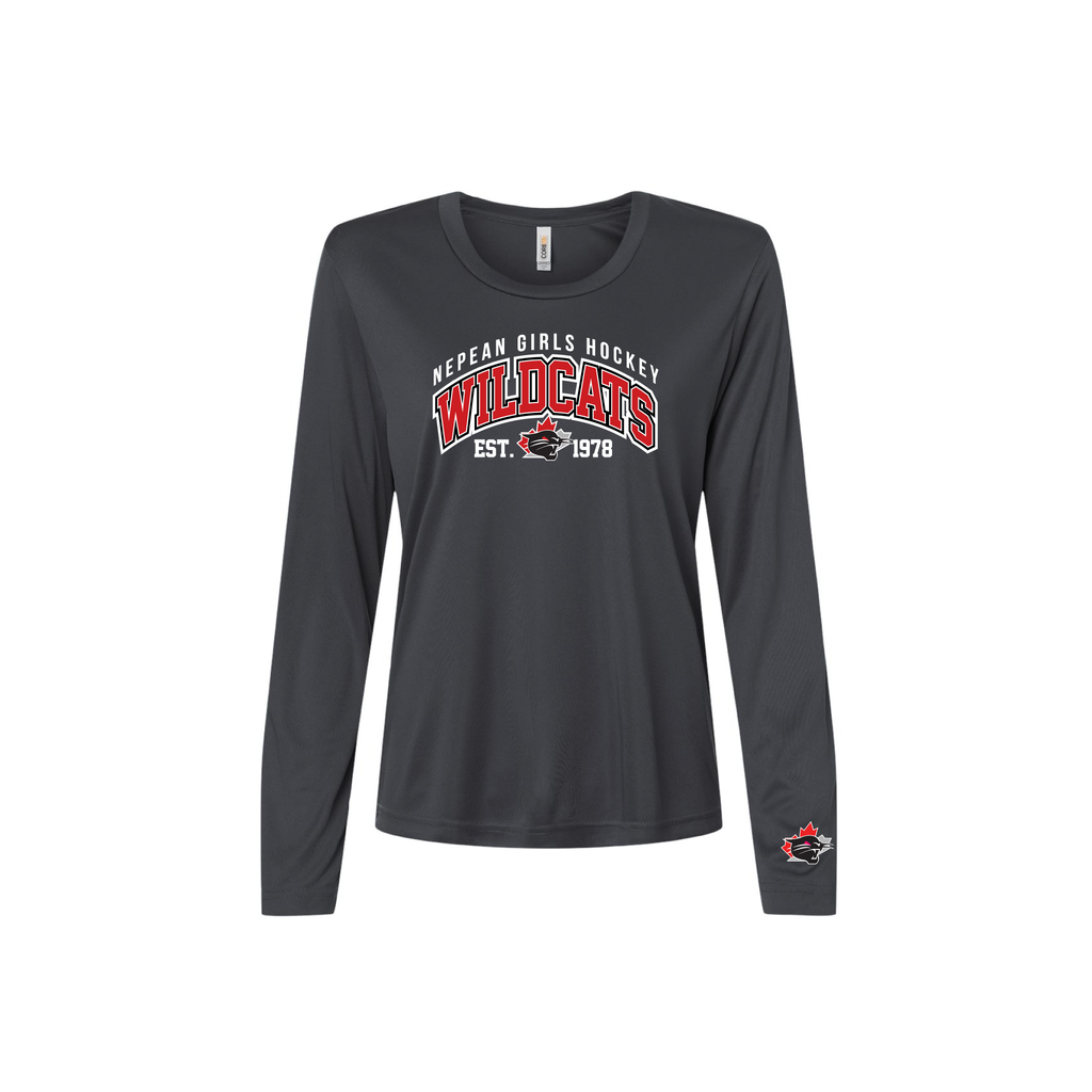 WILDCATS - Long Sleeve Performance Tee (Locker Room)