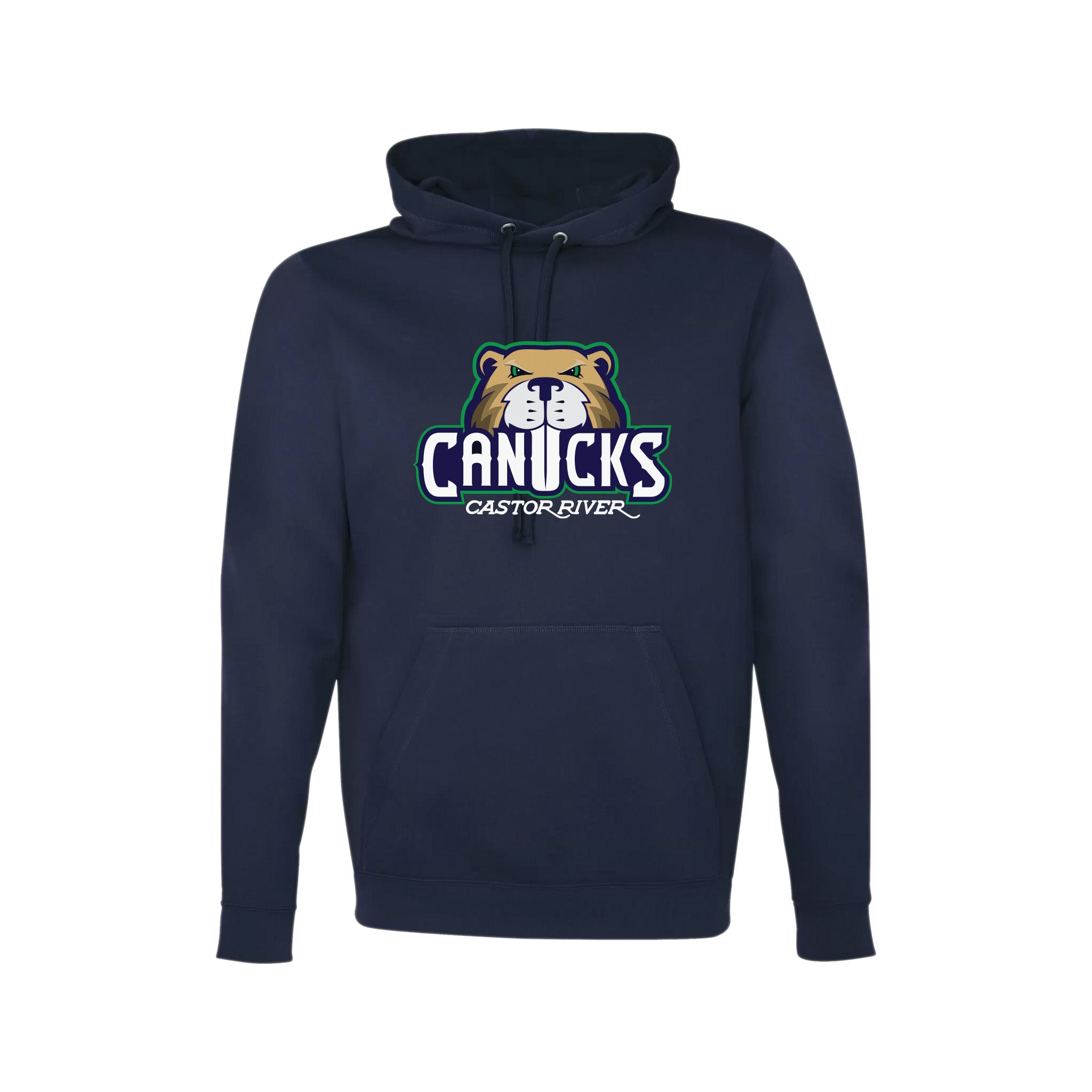 CASTOR RIVER CANUCKS - Twill Logo Performance Hoodie