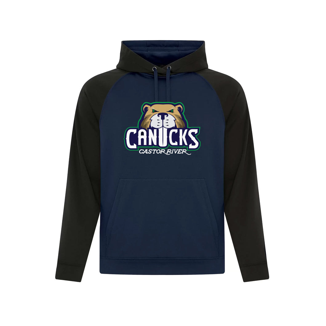 CASTOR RIVER CANUCKS - Twill Logo Performance Hoodie