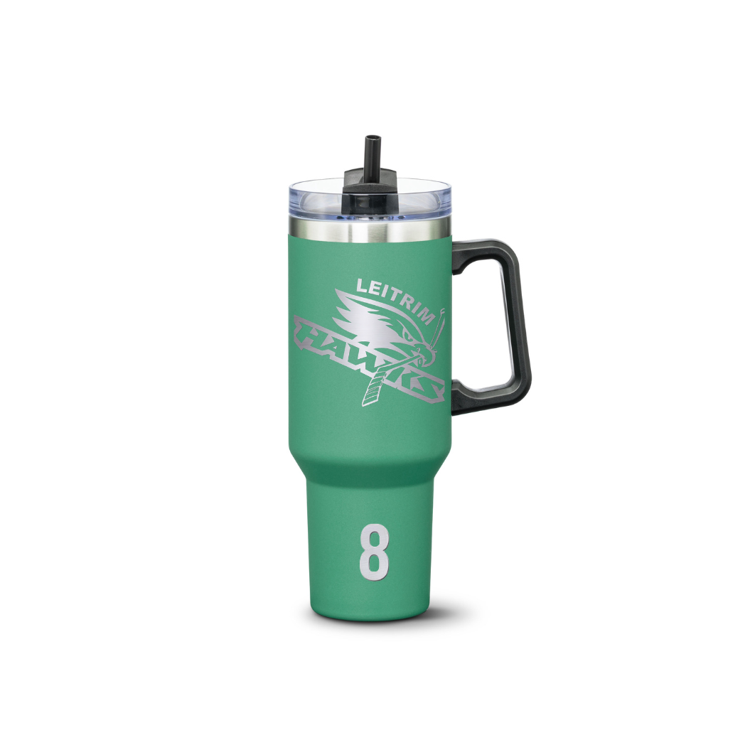 LEITRIM HAWKS - Travel Mug with Straw (40oz)