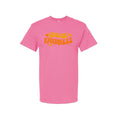 Pink t-shirt with 'Choose Kindness' text in yellow on a white background