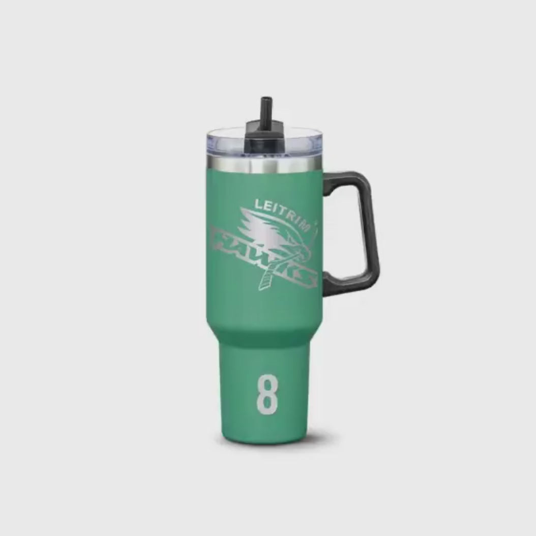 LEITRIM HAWKS - Travel Mug with Straw (40oz)
