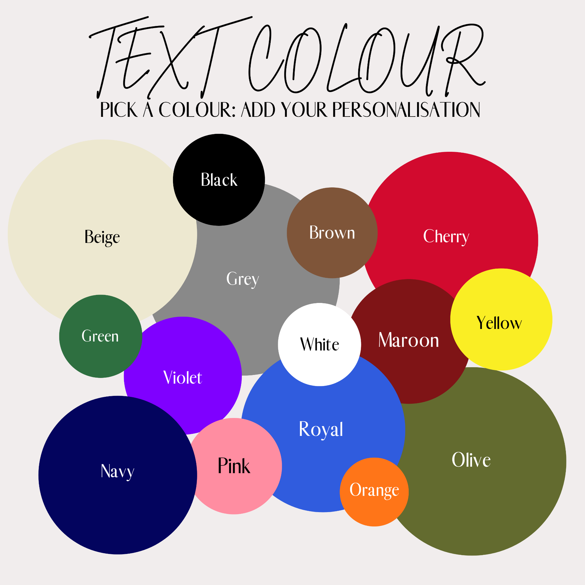 text colour - custom t-shirt