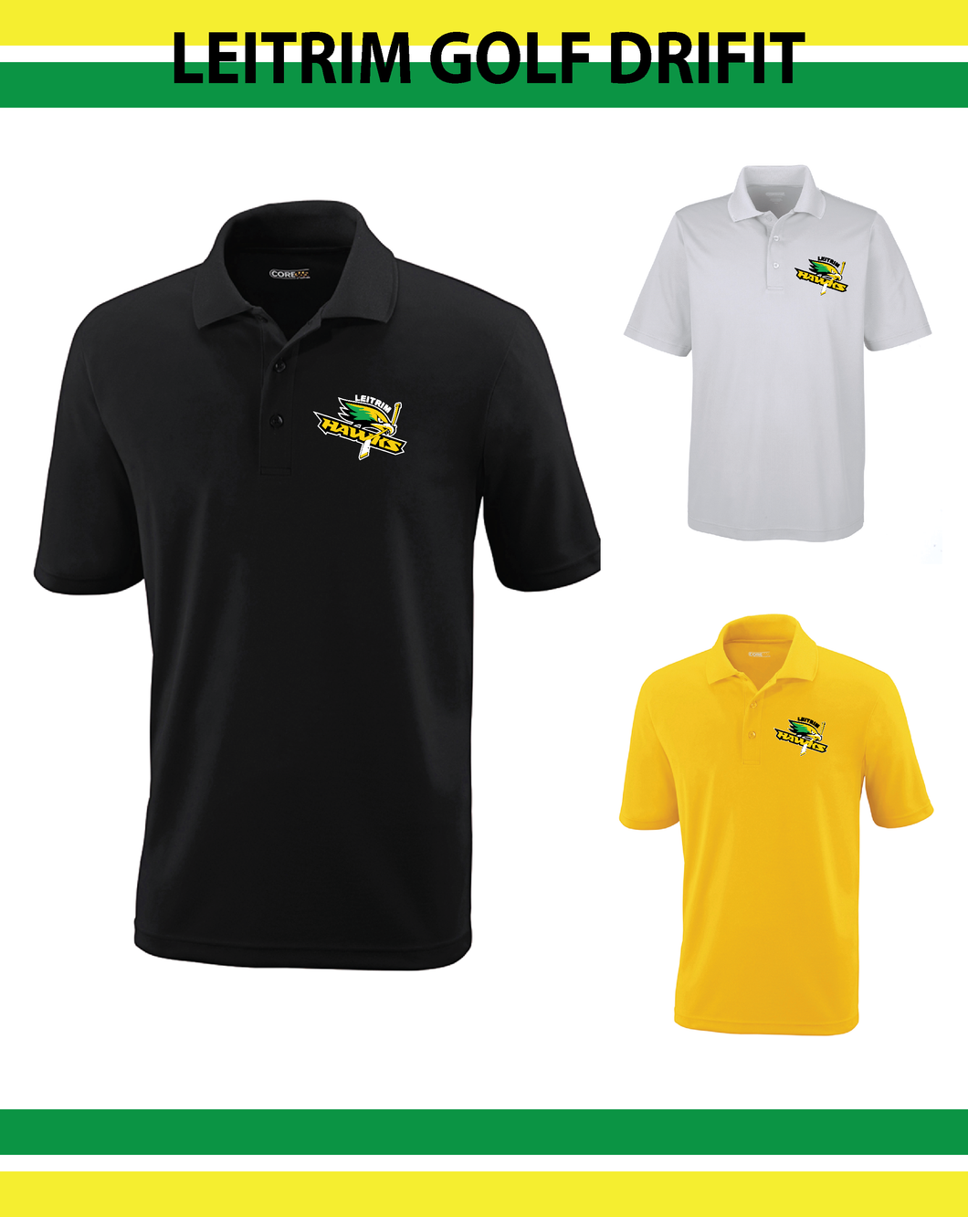 Leitrim Hawks- Drifit Golf Shirt